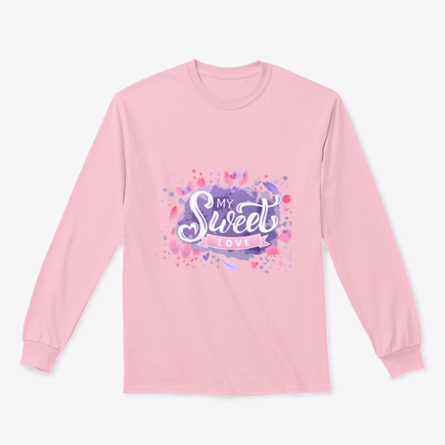 A vibrant hand-drawn vector illustration featuring colorful lettering that says 'My Sweet Love', showcasing artistic design on a cotton fabric.