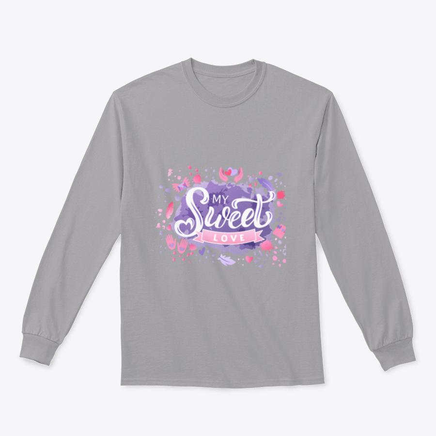 A vibrant hand-drawn vector illustration featuring colorful lettering that says 'My Sweet Love', showcasing artistic design on a cotton fabric.