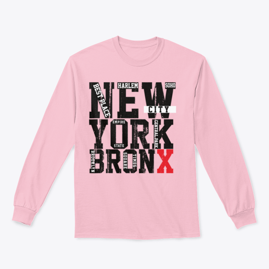 New York City Typography T-Shirt featuring a stylish graphic design, made from 100% cotton for comfort.