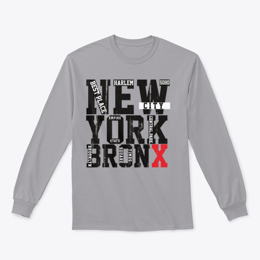 New York City Typography T-Shirt featuring a stylish graphic design, made from 100% cotton for comfort.