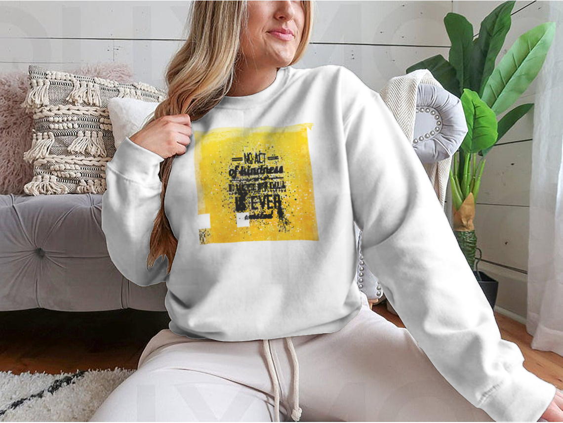 A stylish t-shirt featuring the inspirational quote 'No Act Of Kindness, No Matter How Small, Is Ever Wasted' in a classic fit.