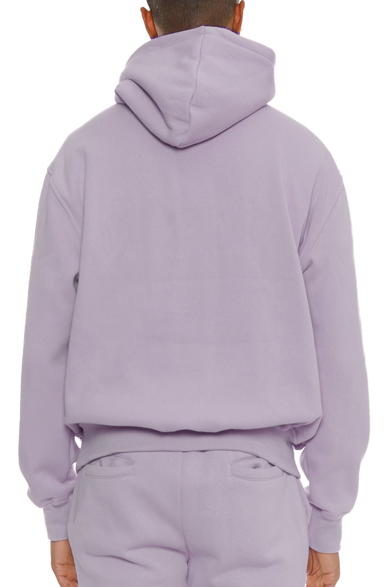 A stylish Premium Cotton Blend Hoodie in a classic design, featuring a hood and standard pocket, displayed on a mannequin.