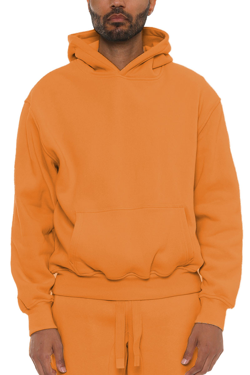 A stylish Premium Cotton Blend Hoodie in a soft fabric, featuring a hood and front pocket, perfect for casual wear.