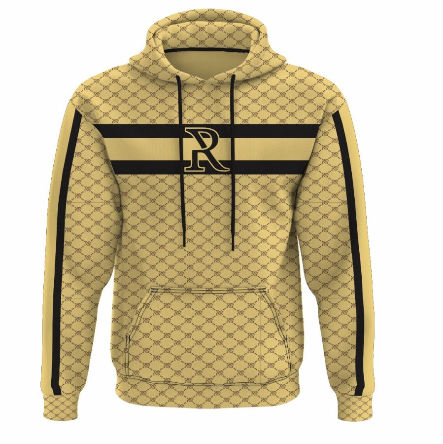 Rose Paulino Official Men's Nude Hoodie in black, featuring a relaxed fit and ribbed details for comfort and style.