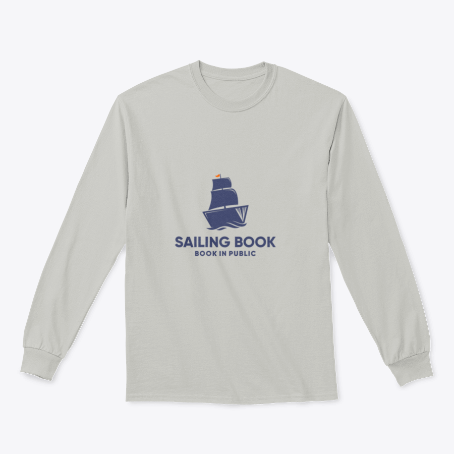 Sailing Book sweatshirt featuring an ocean design, made from a cotton-polyester blend, showcasing a classic fit and comfortable style.