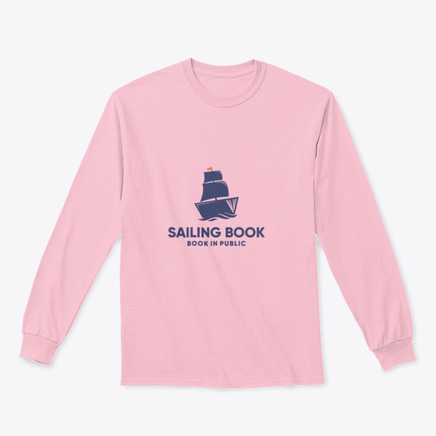Sailing Book sweatshirt featuring an ocean design, made from a cotton-polyester blend, showcasing a classic fit and comfortable style.