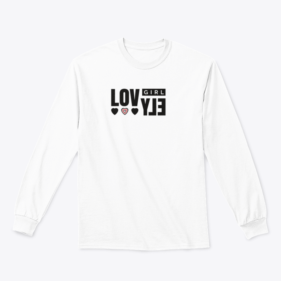 A stylish Slogan Lovely T-Shirt featuring hearts, made from 100% cotton, showcasing its comfortable fit and vibrant design.