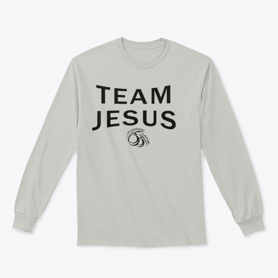 Team Jesus typography design featuring a Christian quote about hope, printed on a comfortable fabric blend.