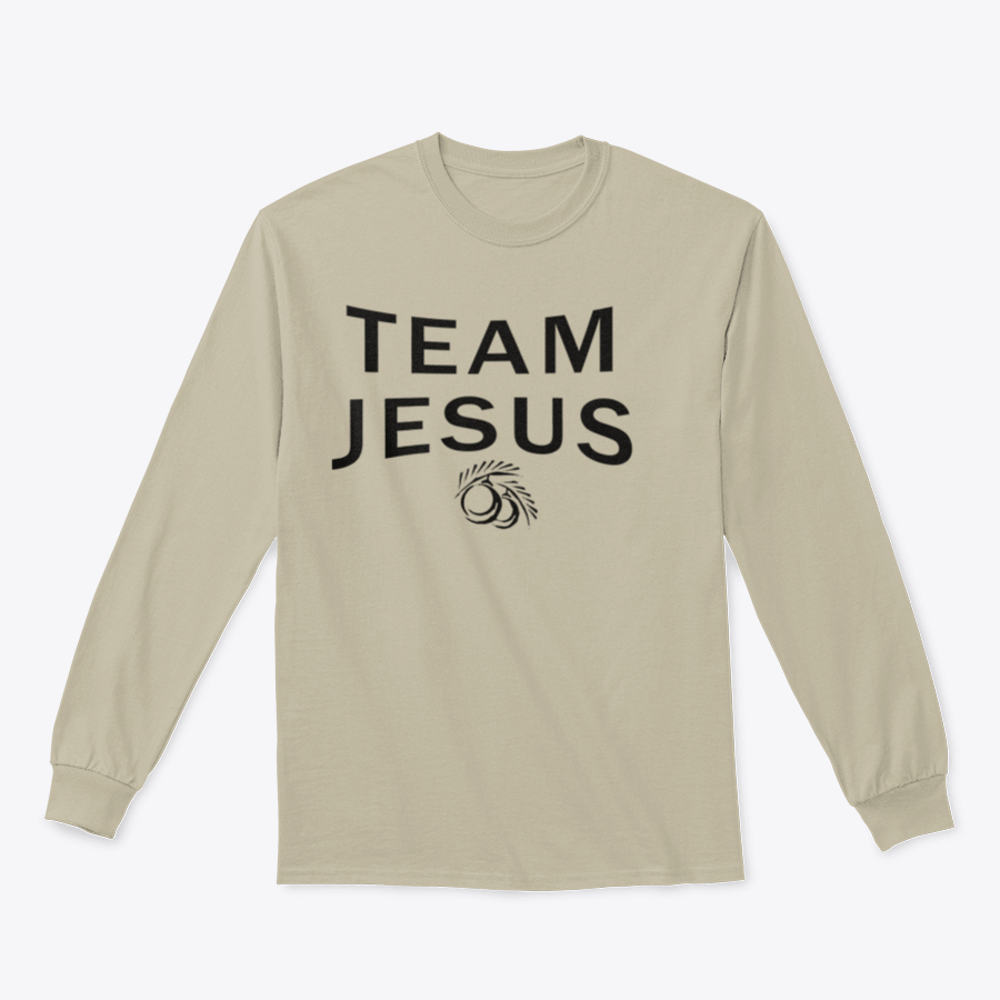 Team Jesus typography design featuring a Christian quote about hope, printed on a comfortable fabric blend.