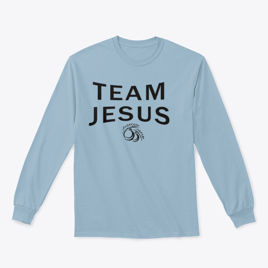Team Jesus typography design featuring a Christian quote about hope, printed on a comfortable fabric blend.