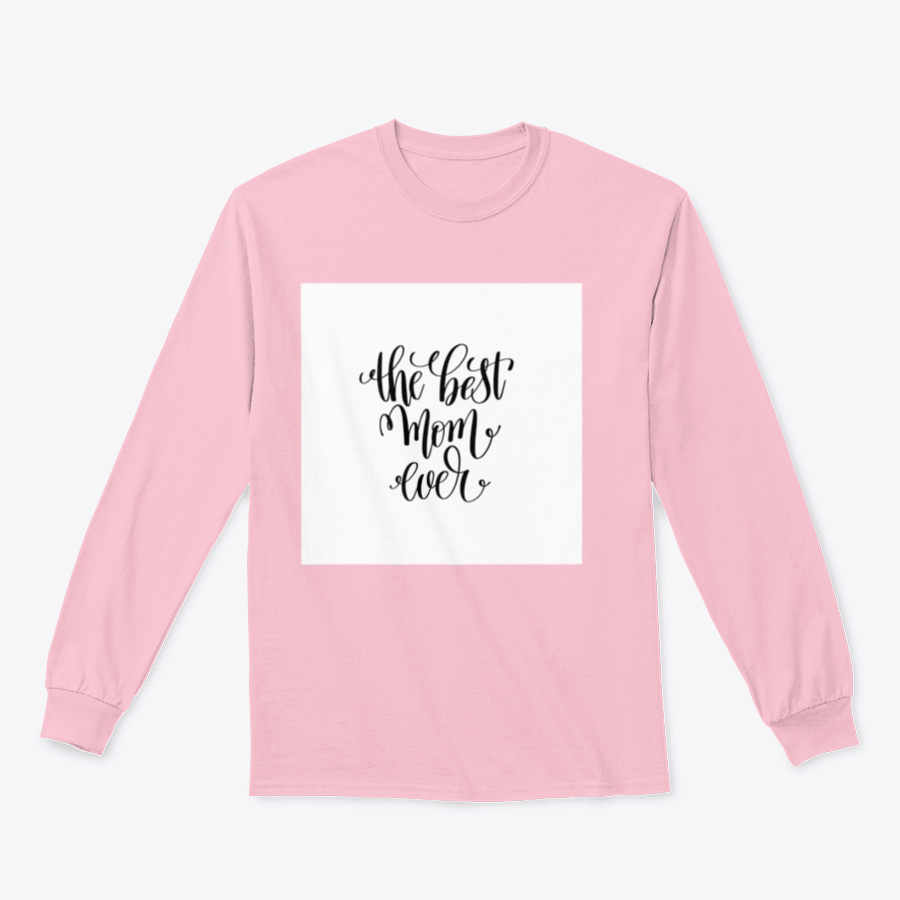 Black and white t-shirt with 'Best Mom Ever' text, showcasing a stylish and motivational design for mothers.