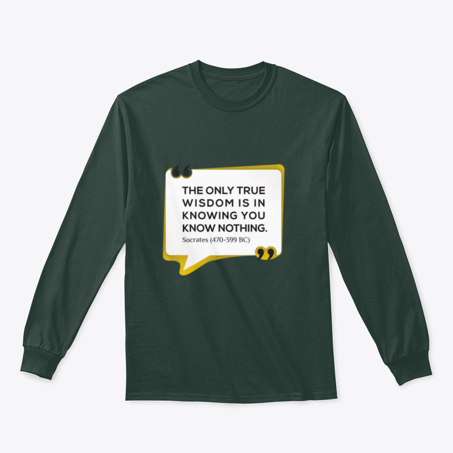 Inspirational tee featuring the quote about wisdom, made from a comfortable cotton/polyester blend.