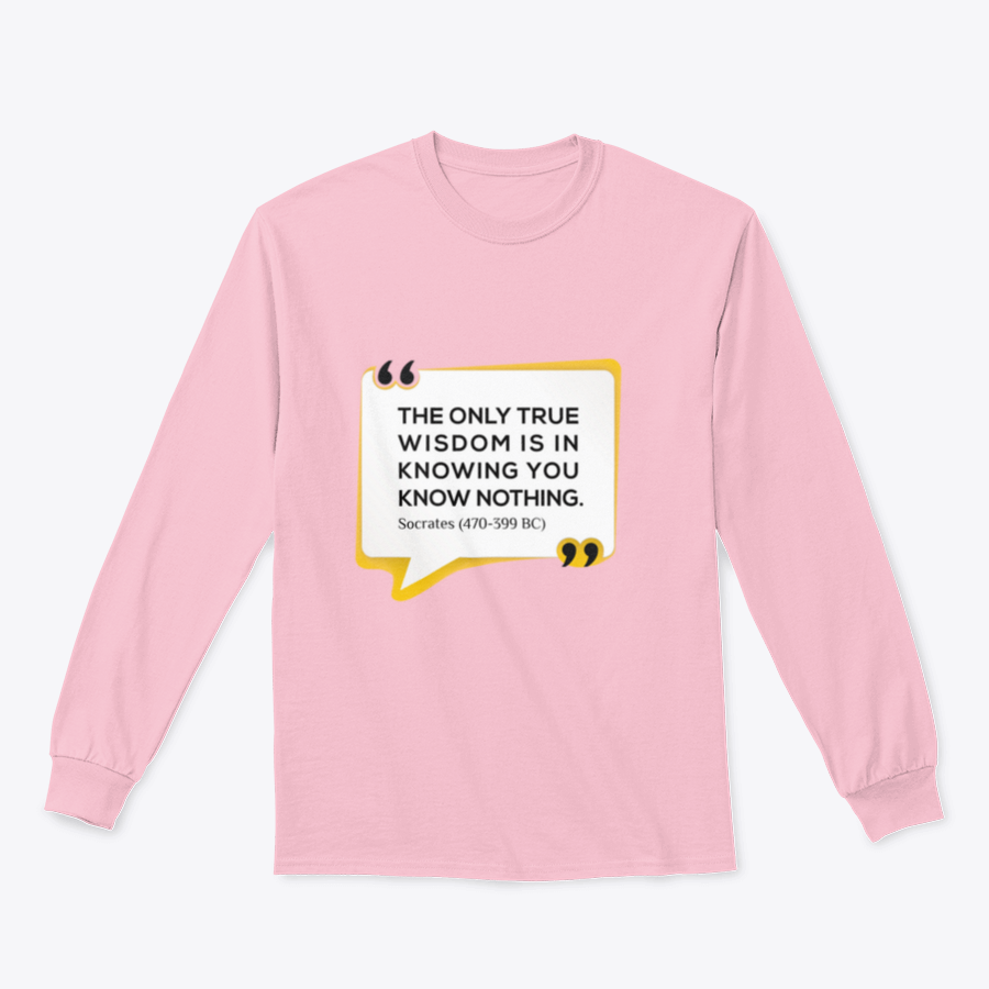 Inspirational tee featuring the quote about wisdom, made from a comfortable cotton/polyester blend.