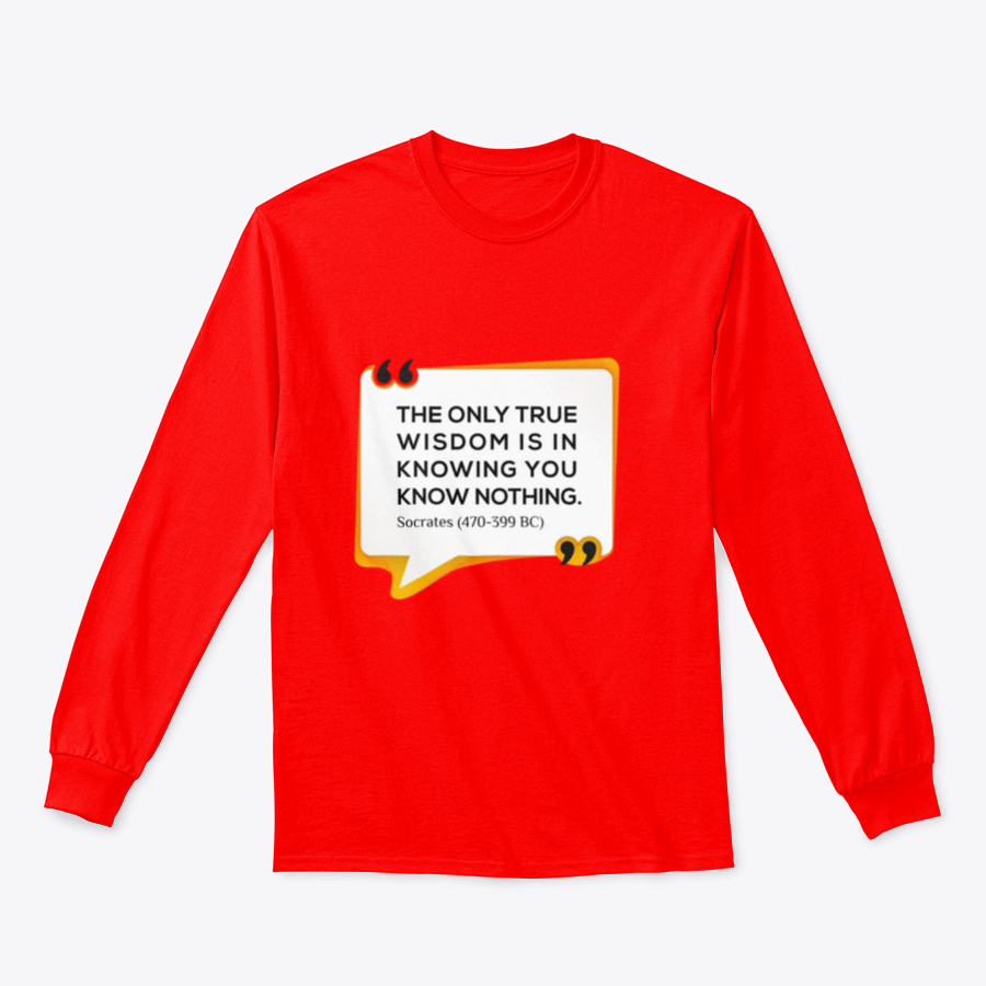 Inspirational tee featuring the quote about wisdom, made from a comfortable cotton/polyester blend.