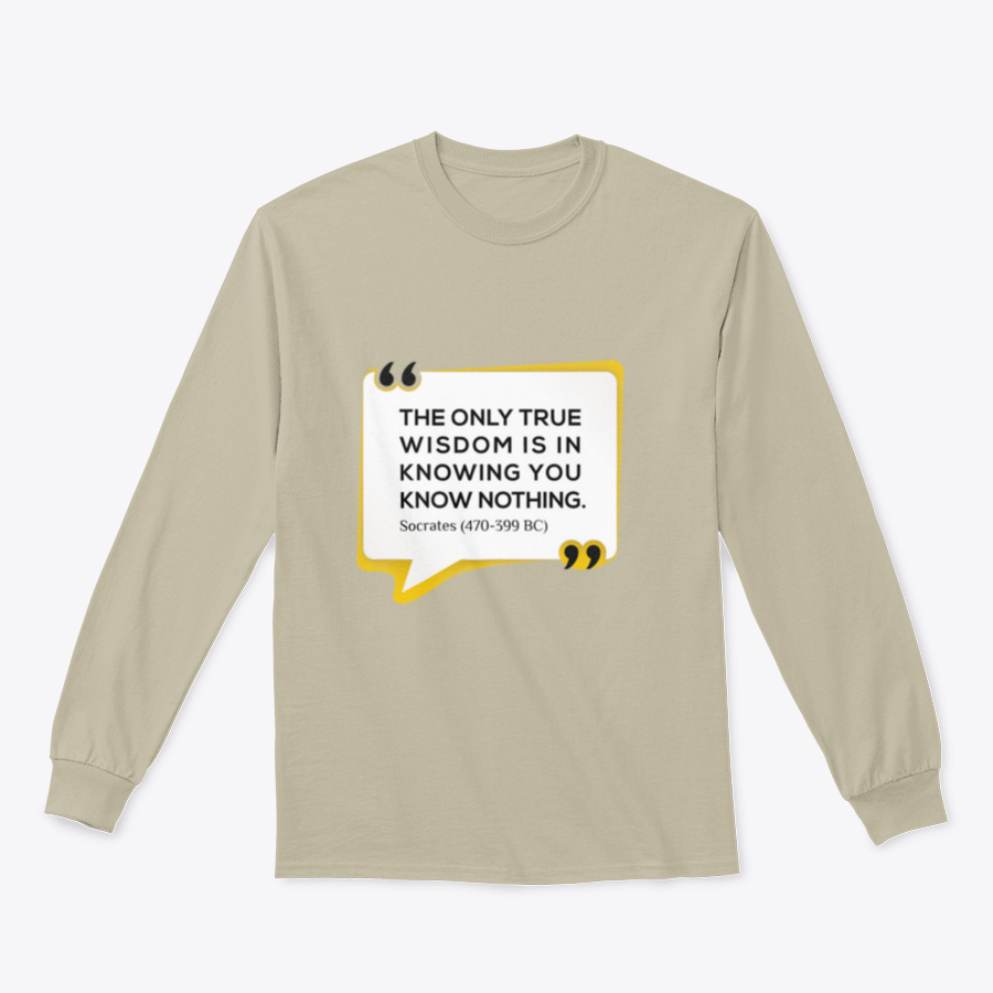 Inspirational tee featuring the quote about wisdom, made from a comfortable cotton/polyester blend.