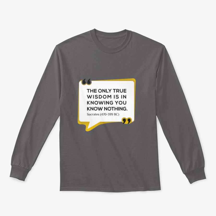 Inspirational tee featuring the quote about wisdom, made from a comfortable cotton/polyester blend.