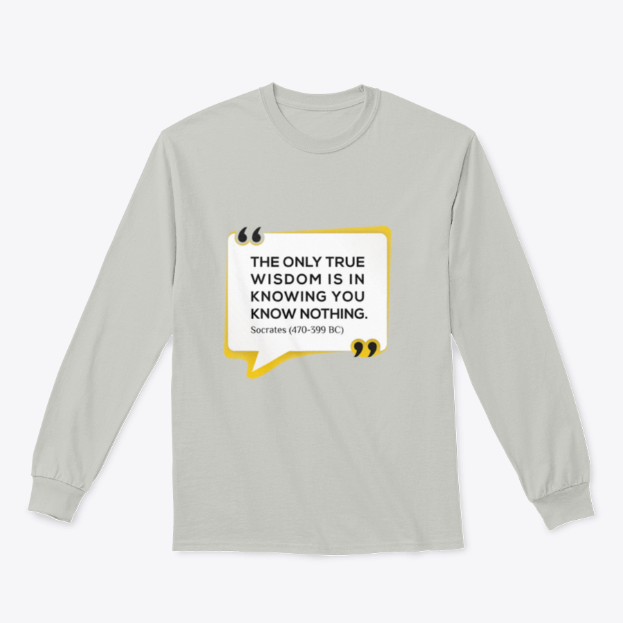 Inspirational tee featuring the quote about wisdom, made from a comfortable cotton/polyester blend.