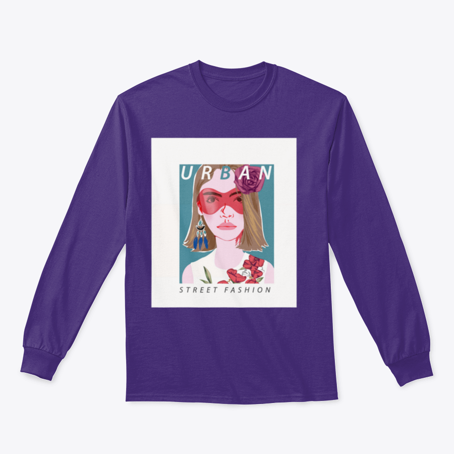 A stylish Typography Slogan T-shirt featuring a colorful Fashion Girl Cartoon illustration, showcasing a trendy design.