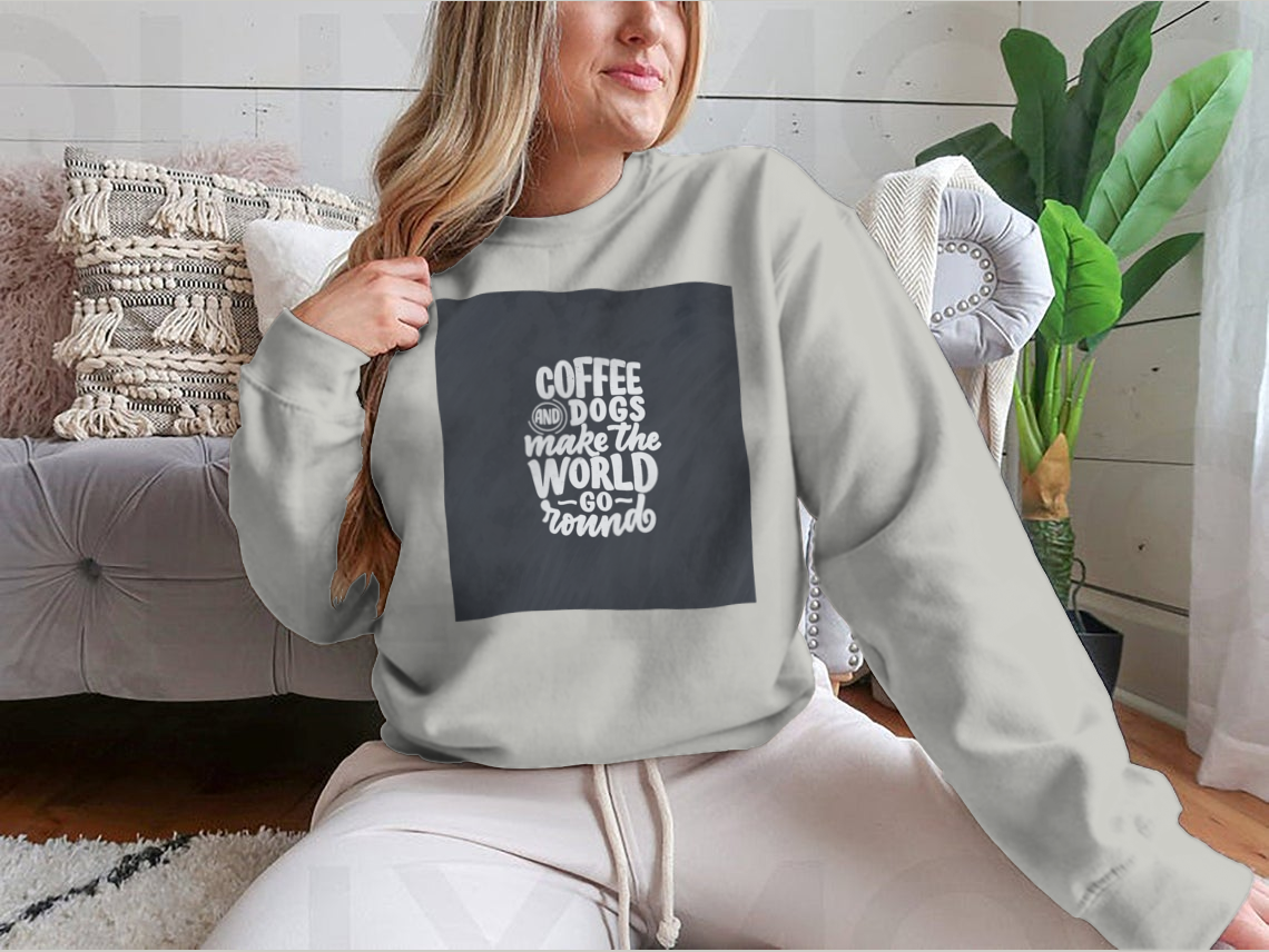 A stylish t-shirt featuring a hand-drawn vector illustration with a funny phrase, showcasing an inspirational quote in vibrant colors.