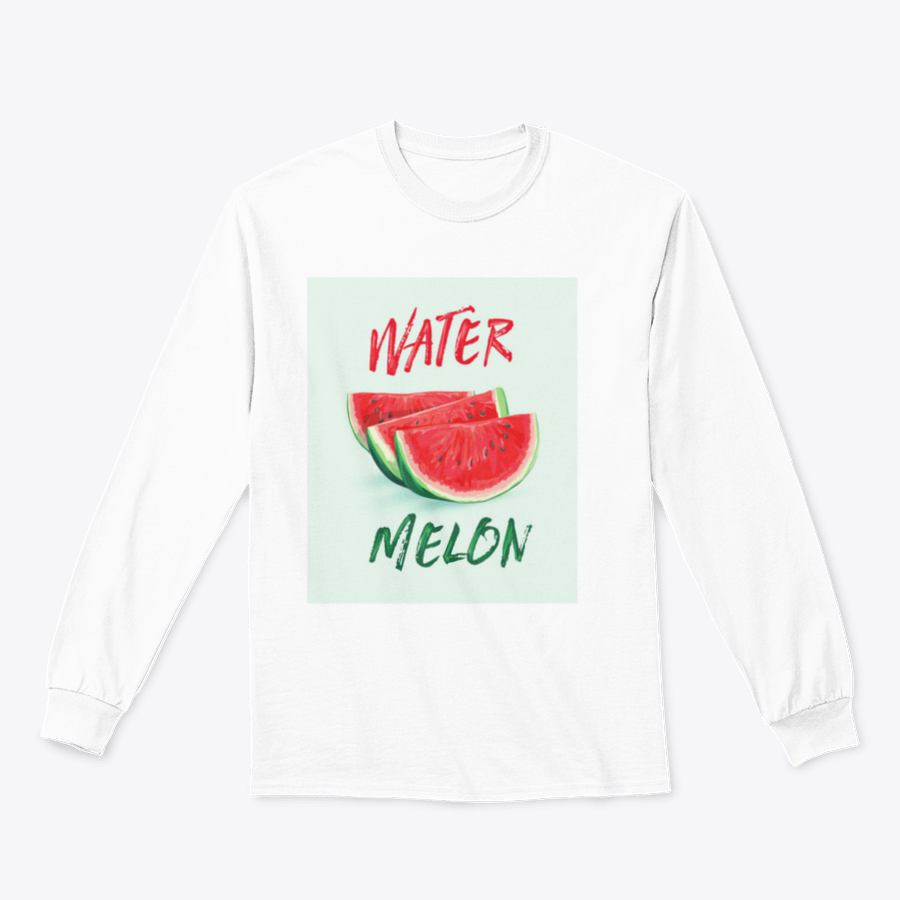 A vibrant watermelon illustration set against a lush green background, showcasing intricate details and bright colors.