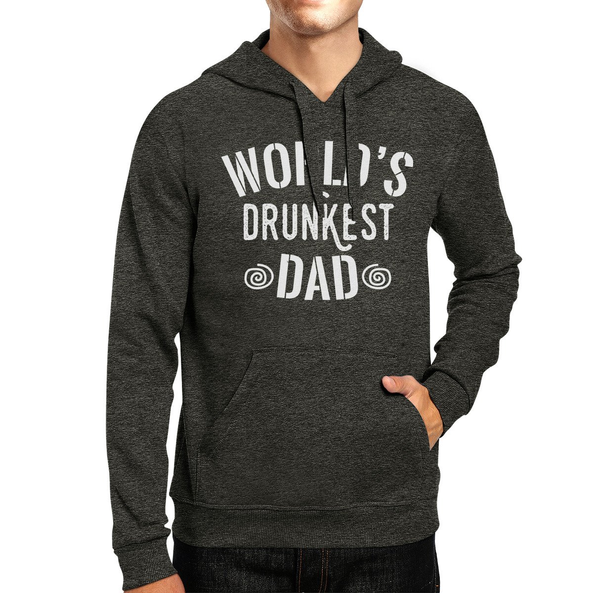 A cozy hoodie featuring the humorous text 'World's Drunkest Dad', perfect for Father's Day gifts.