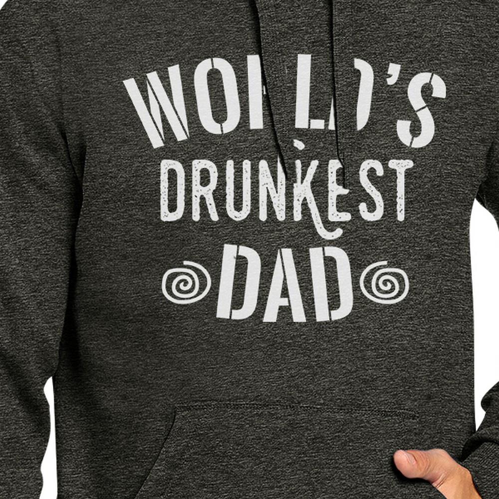 A cozy hoodie featuring the humorous text 'World's Drunkest Dad', perfect for Father's Day gifts.