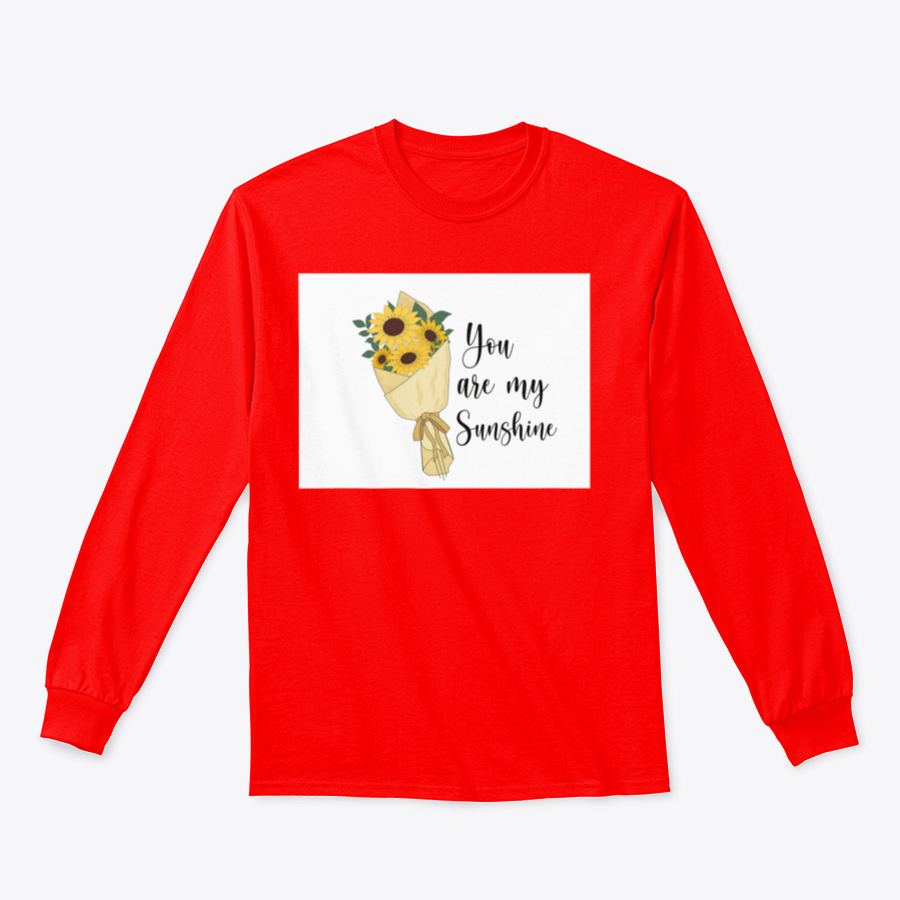 You Are Sunshine Sunflower Watercolor Brush t-shirt featuring a vibrant sunflower design and inspirational quote.