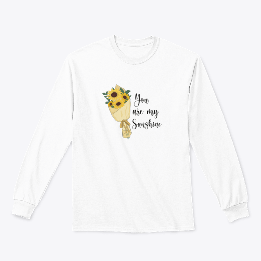 You Are Sunshine Sunflower Watercolor Brush t-shirt featuring a vibrant sunflower design and inspirational quote.