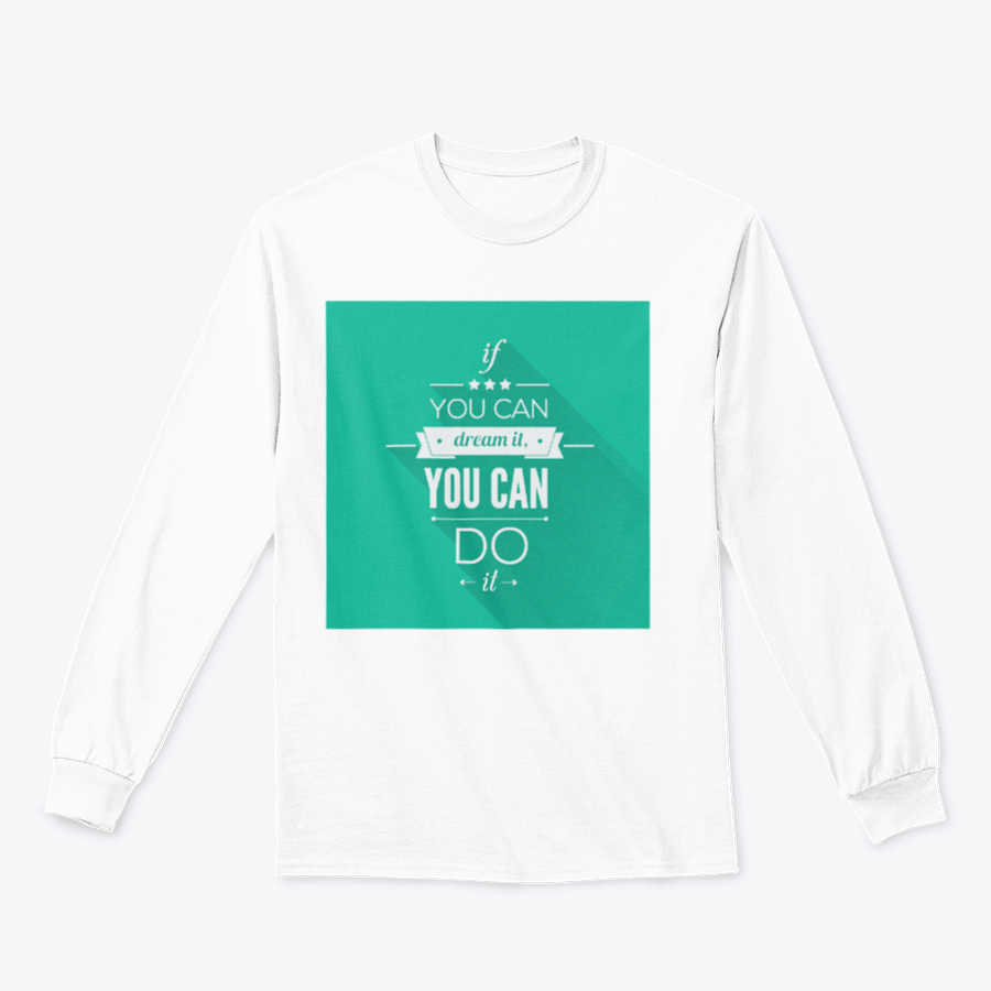 You Can Do It sweatshirt featuring a motivational design, made from a soft cotton-polyester blend, displayed on a neutral background.