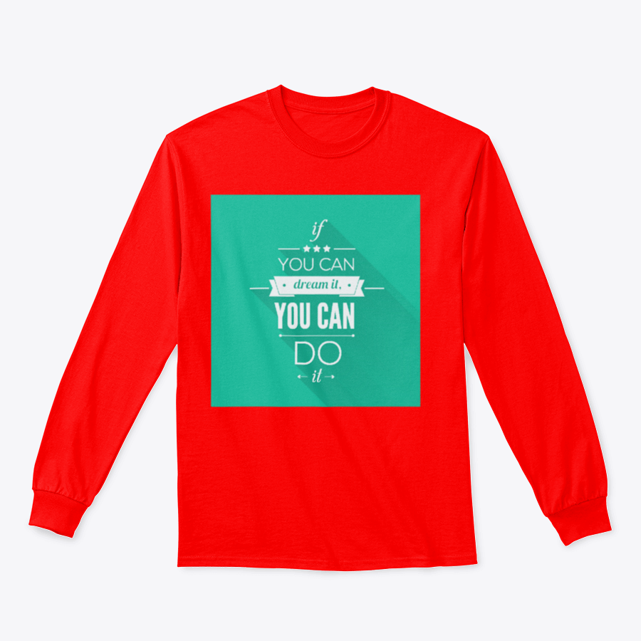 You Can Do It sweatshirt featuring a motivational design, made from a soft cotton-polyester blend, displayed on a neutral background.