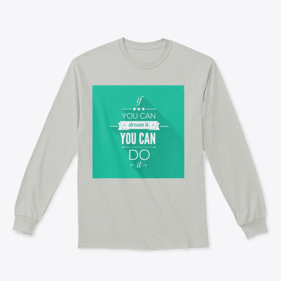 You Can Do It sweatshirt featuring a motivational design, made from a soft cotton-polyester blend, displayed on a neutral background.