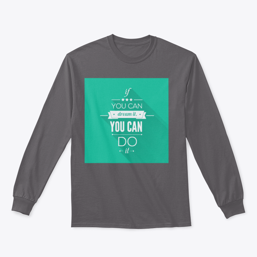 You Can Do It sweatshirt featuring a motivational design, made from a soft cotton-polyester blend, displayed on a neutral background.