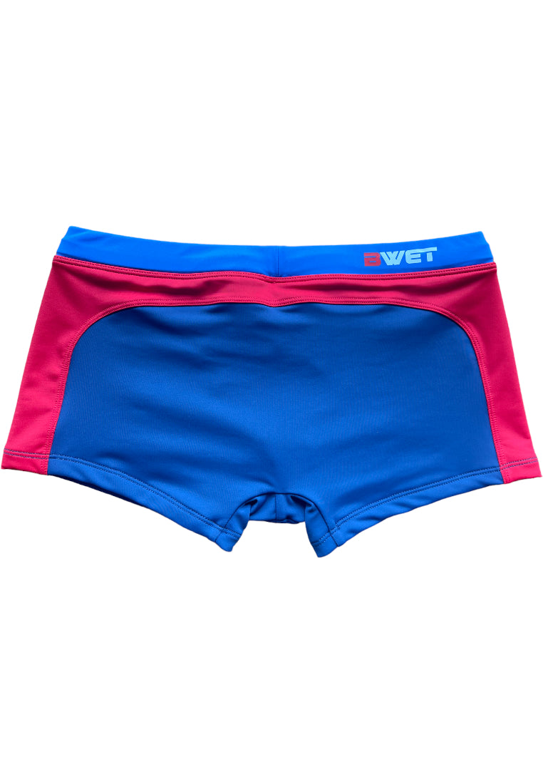Clifton men's trunks from BWET Swimwear, featuring a chic drawstring design, vibrant colors, and the iconic BWET logo, perfect for summer beach days.