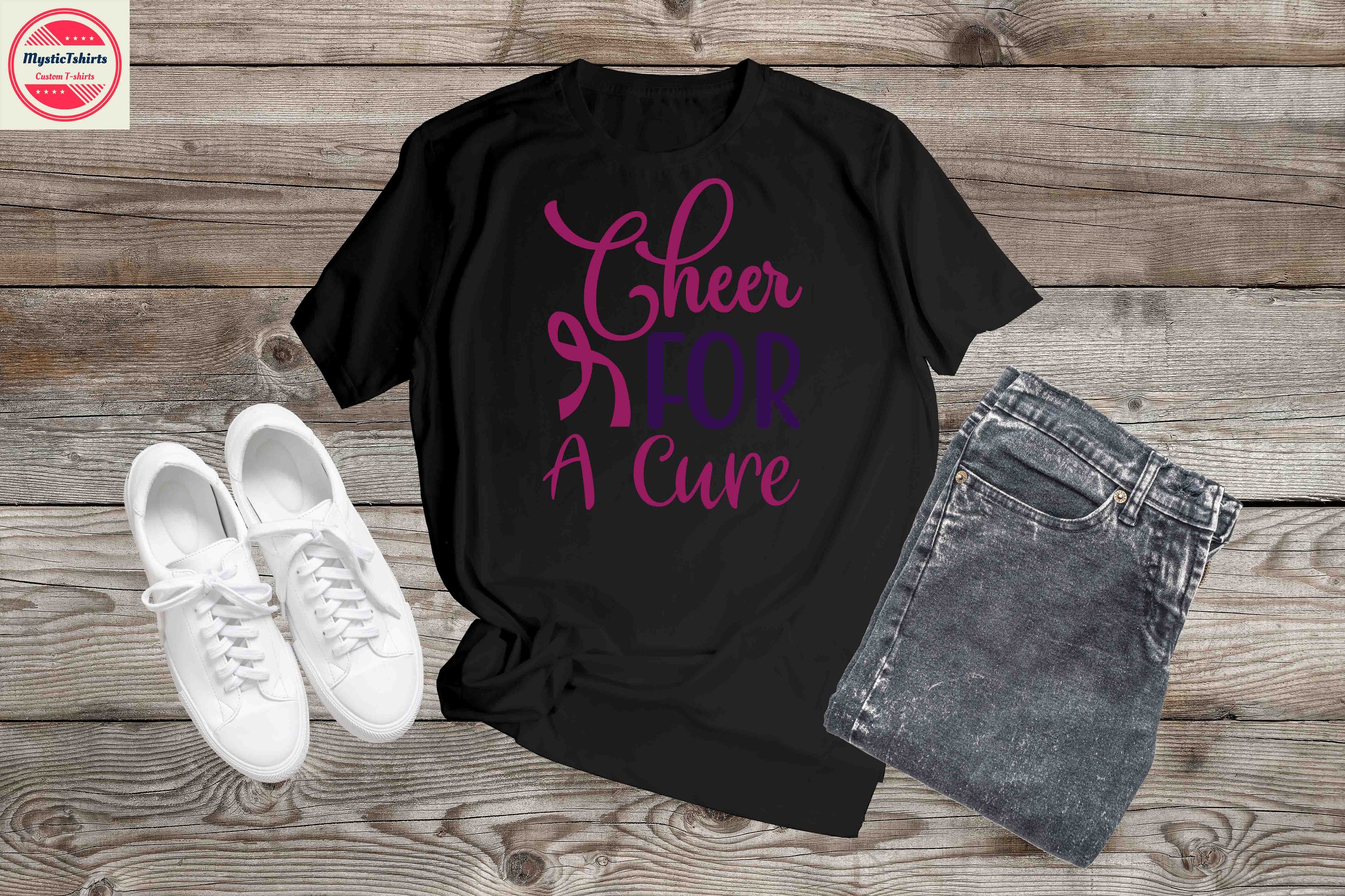 Custom Cancer Awareness shirt featuring vibrant colors and personalized design options, perfect for events.
