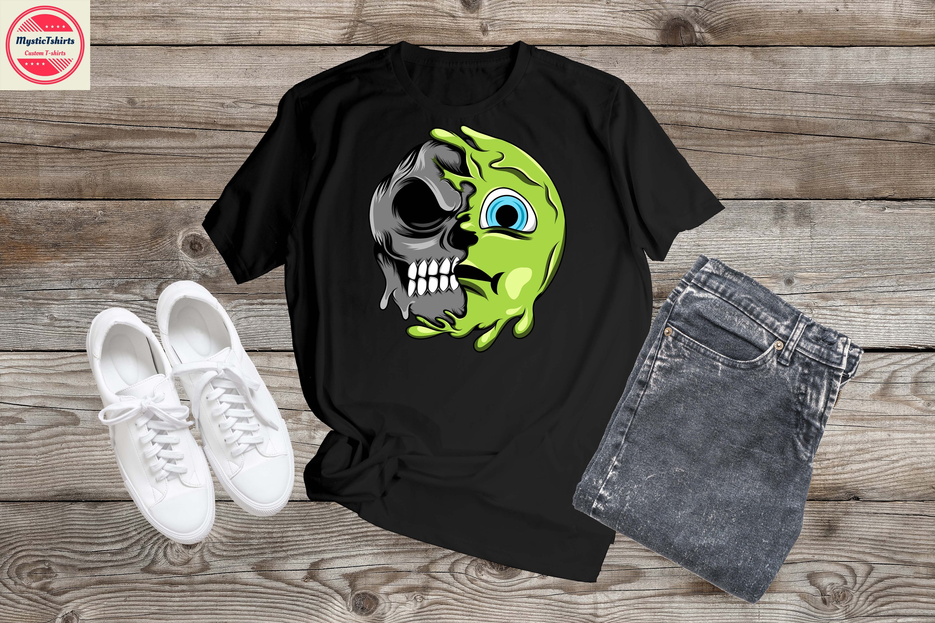 A vibrant CRAZY FACE personalized T-Shirt featuring custom text, showcasing high-quality fabric and eco-friendly printing.