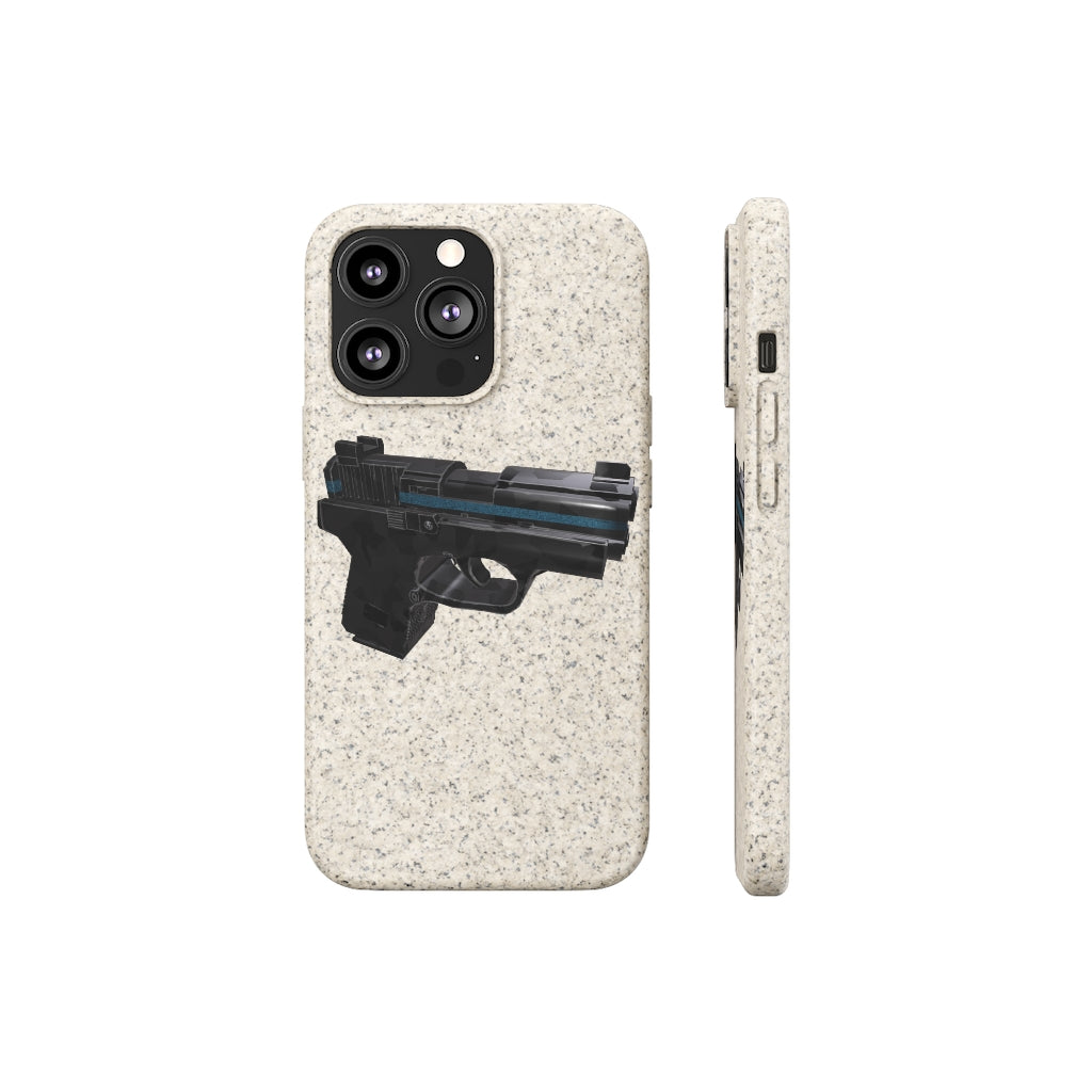 22 Calibur Biodegradable Phone Case made from PLA plant polymer and bamboo binder, showcasing its slim design and eco-friendly features.