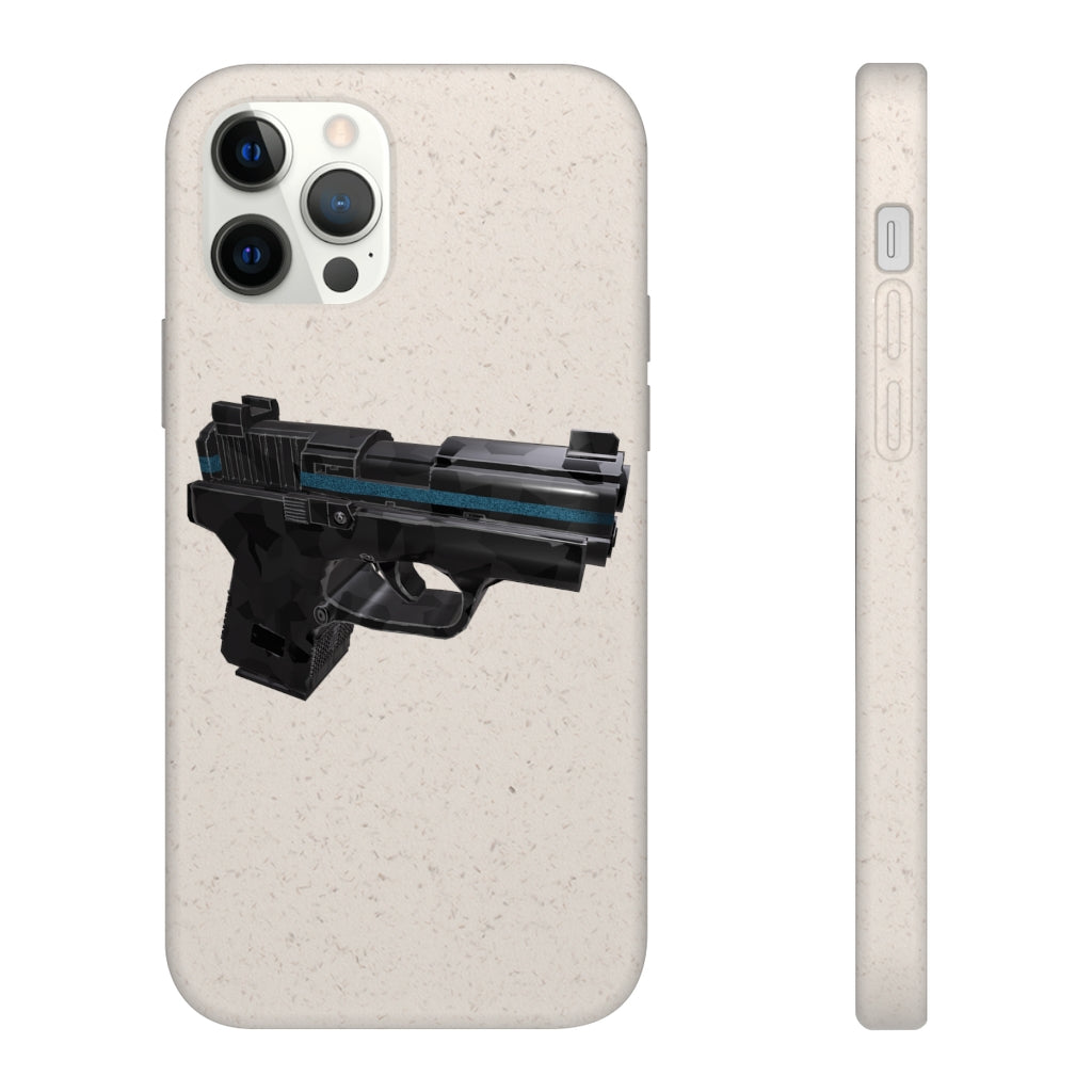 22 Calibur Biodegradable Phone Case made from PLA plant polymer and bamboo binder, showcasing its slim design and eco-friendly features.