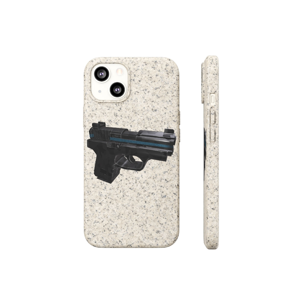 22 Calibur Biodegradable Phone Case made from PLA plant polymer and bamboo binder, showcasing its slim design and eco-friendly features.