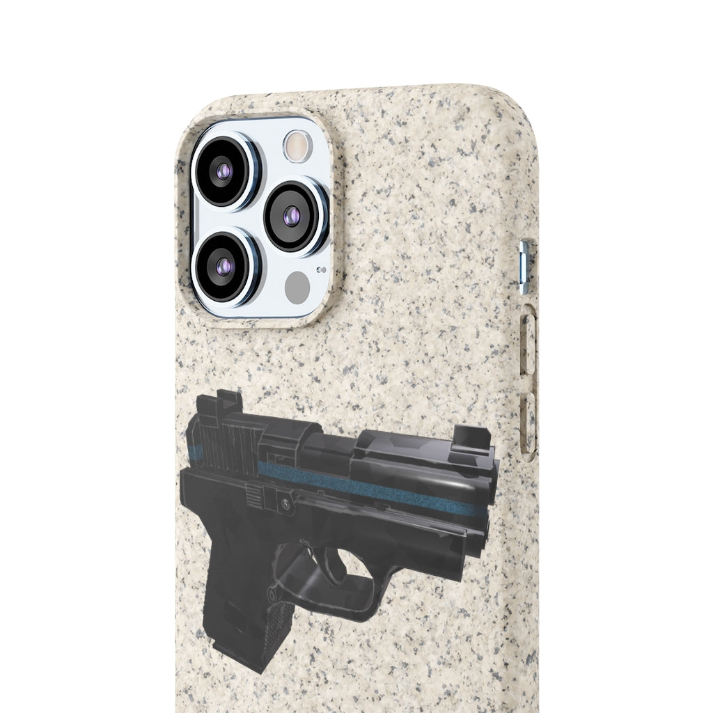 22 Calibur Biodegradable Phone Case made from PLA plant polymer and bamboo binder, showcasing its slim design and eco-friendly features.