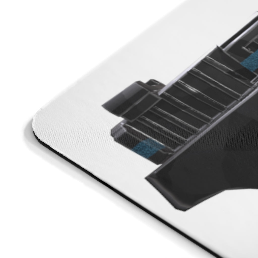 22 Calibur Mouse Pad featuring a vibrant full print design on a smooth neoprene surface, ideal for enhancing desk aesthetics.