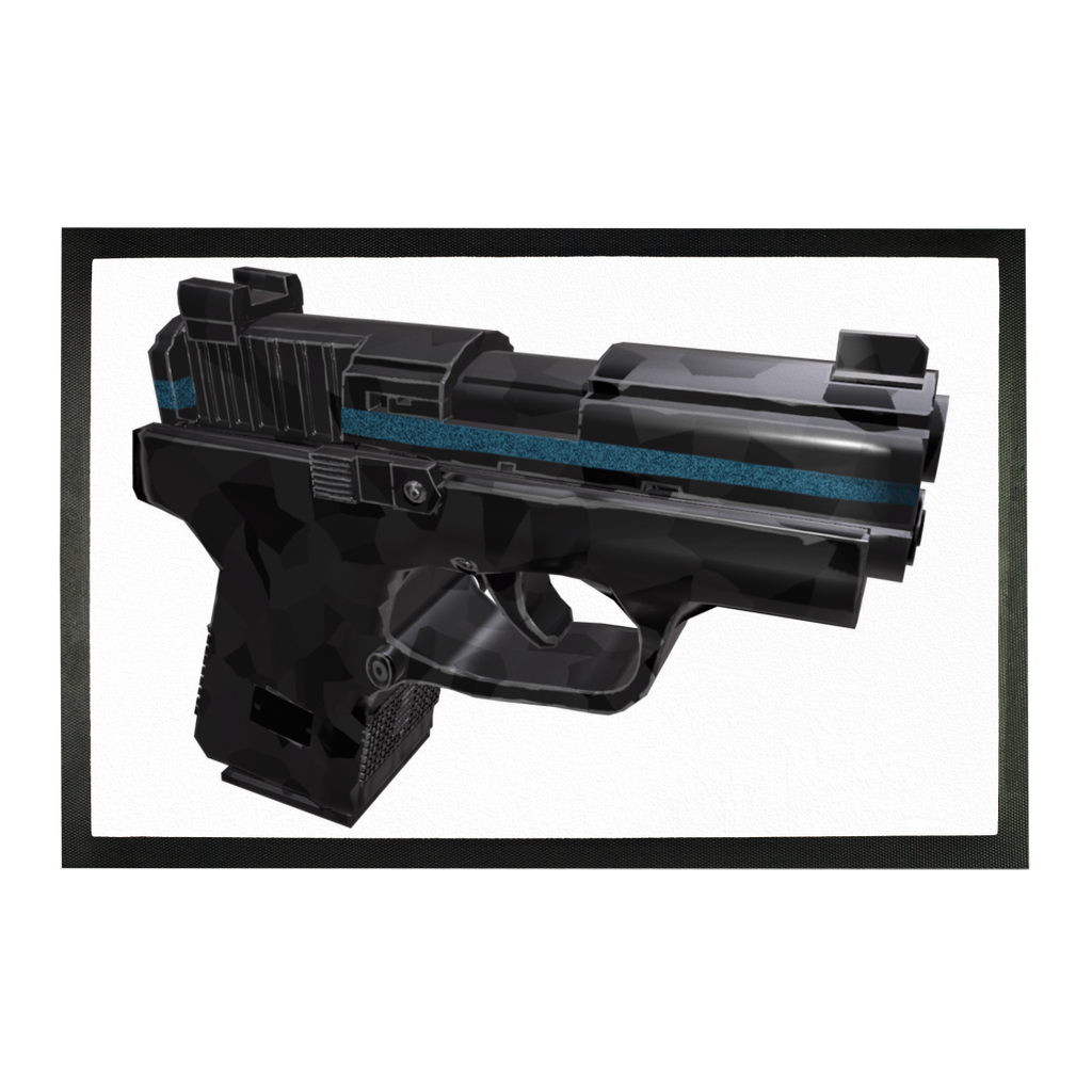 22 Calibur Sublimation Doormat showcasing vibrant custom designs on a durable rubber base.