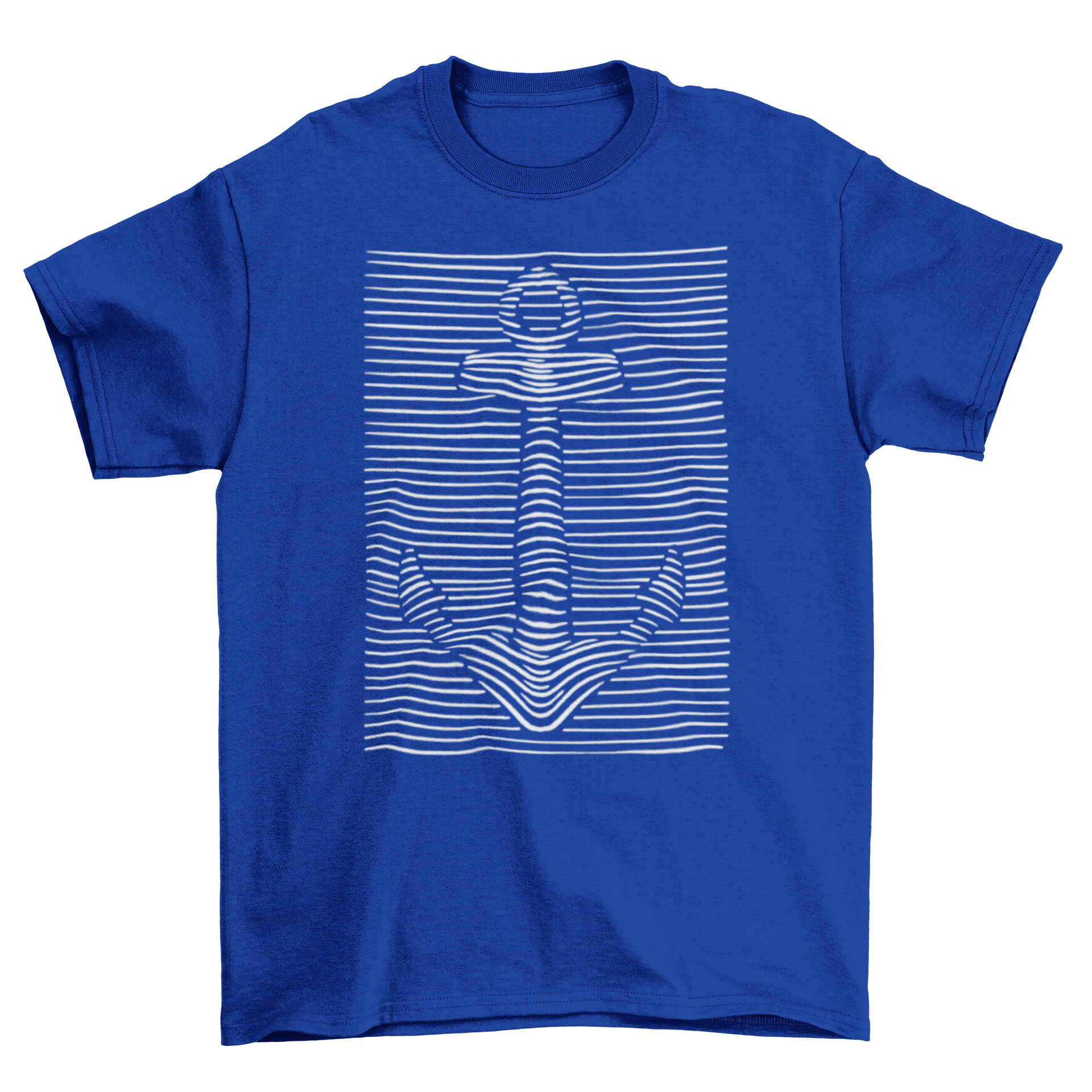 3D Trendy Anchor Modern T-shirt featuring a black and white optical illusion design with a prominent anchor graphic.