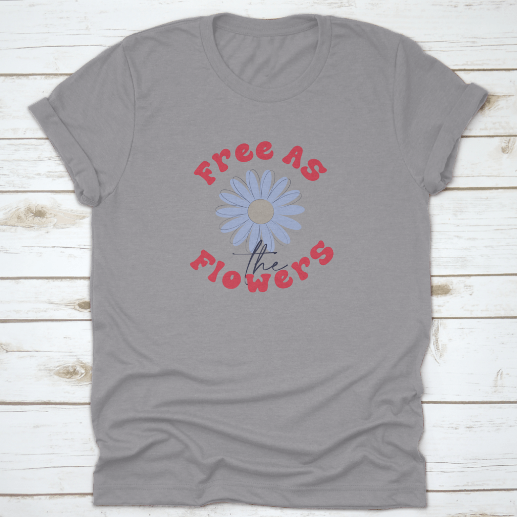 A stylish 70's retro t-shirt featuring a groovy slogan and a hand-drawn daisy graphic, perfect for hipster fashion enthusiasts.