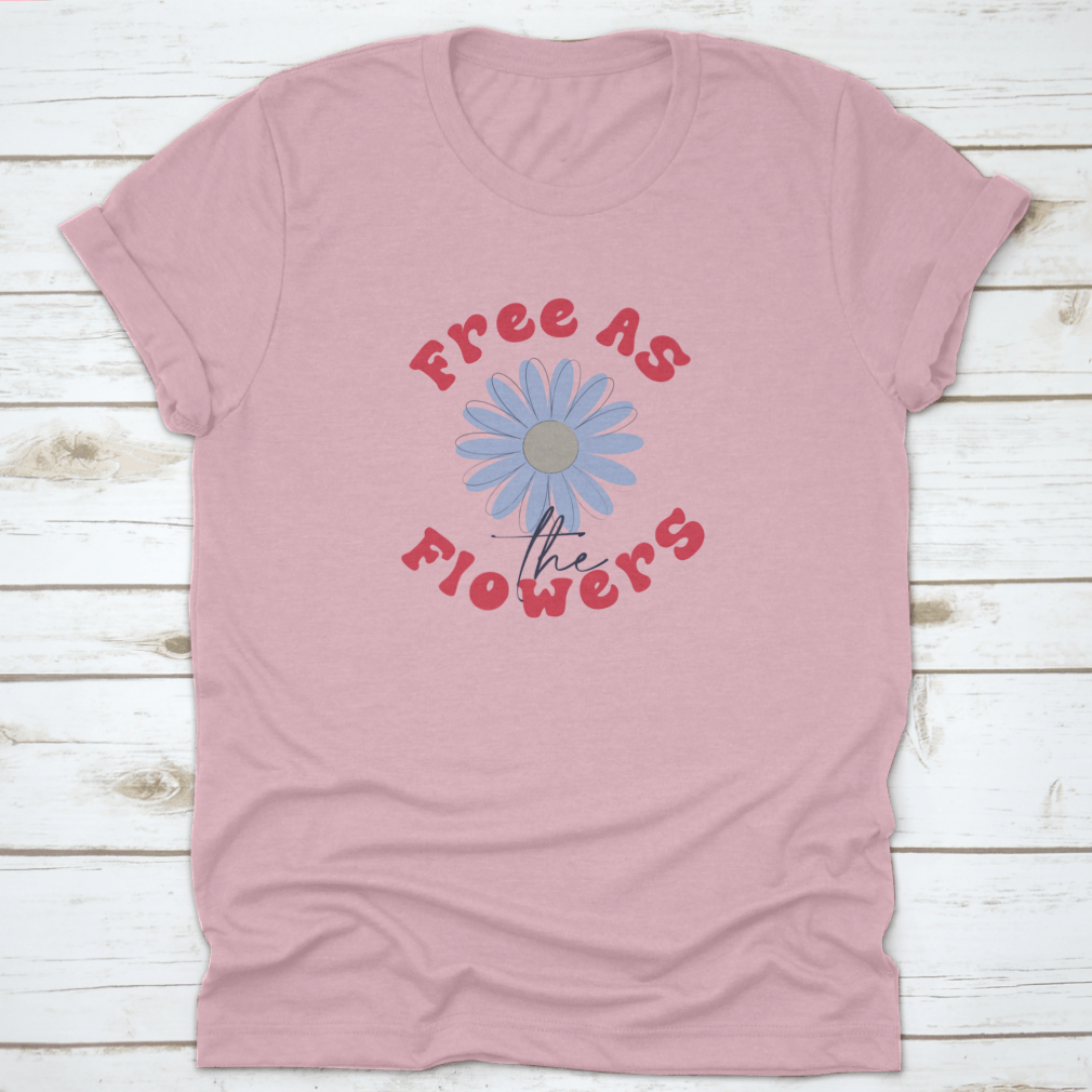 A stylish 70's retro t-shirt featuring a groovy slogan and a hand-drawn daisy graphic, perfect for hipster fashion enthusiasts.