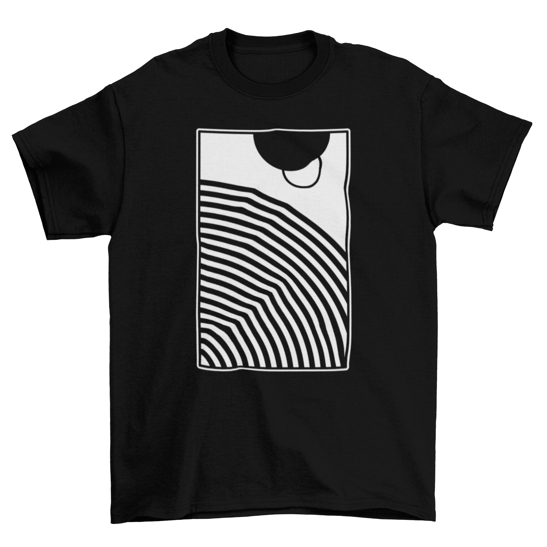 Abstract Circles T-shirt featuring vibrant colors and unique circular patterns, perfect for casual wear.