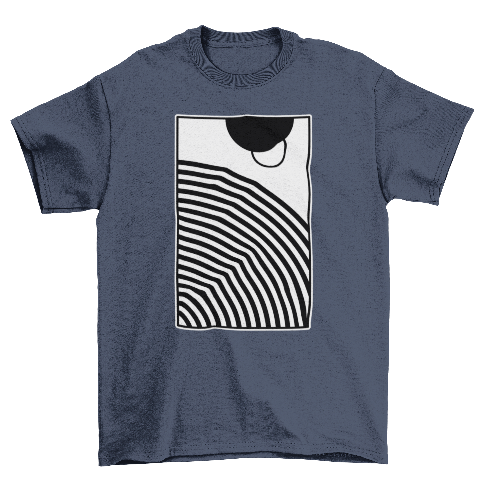 Abstract Circles T-shirt featuring vibrant colors and unique circular patterns, perfect for casual wear.