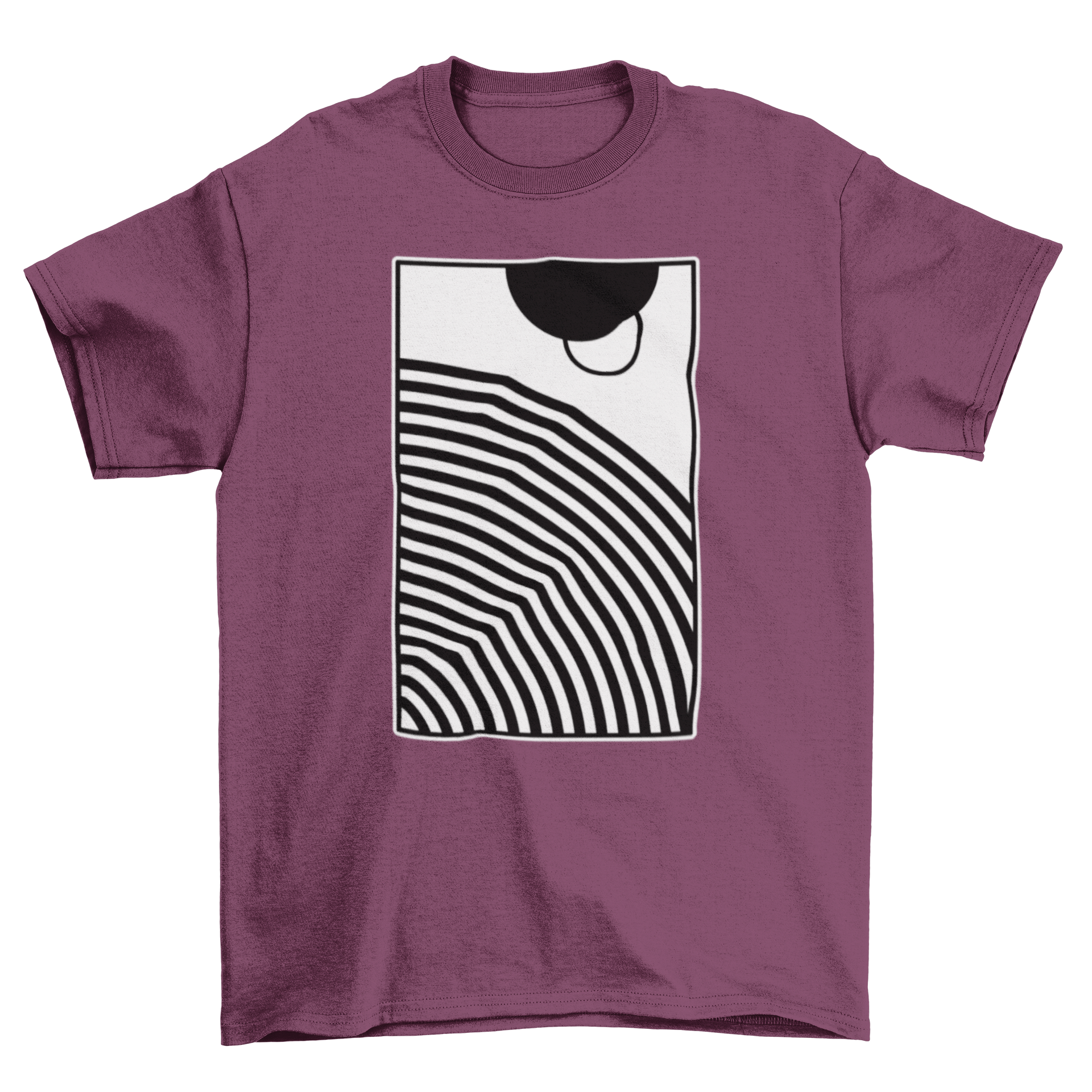 Abstract Circles T-shirt featuring vibrant colors and unique circular patterns, perfect for casual wear.