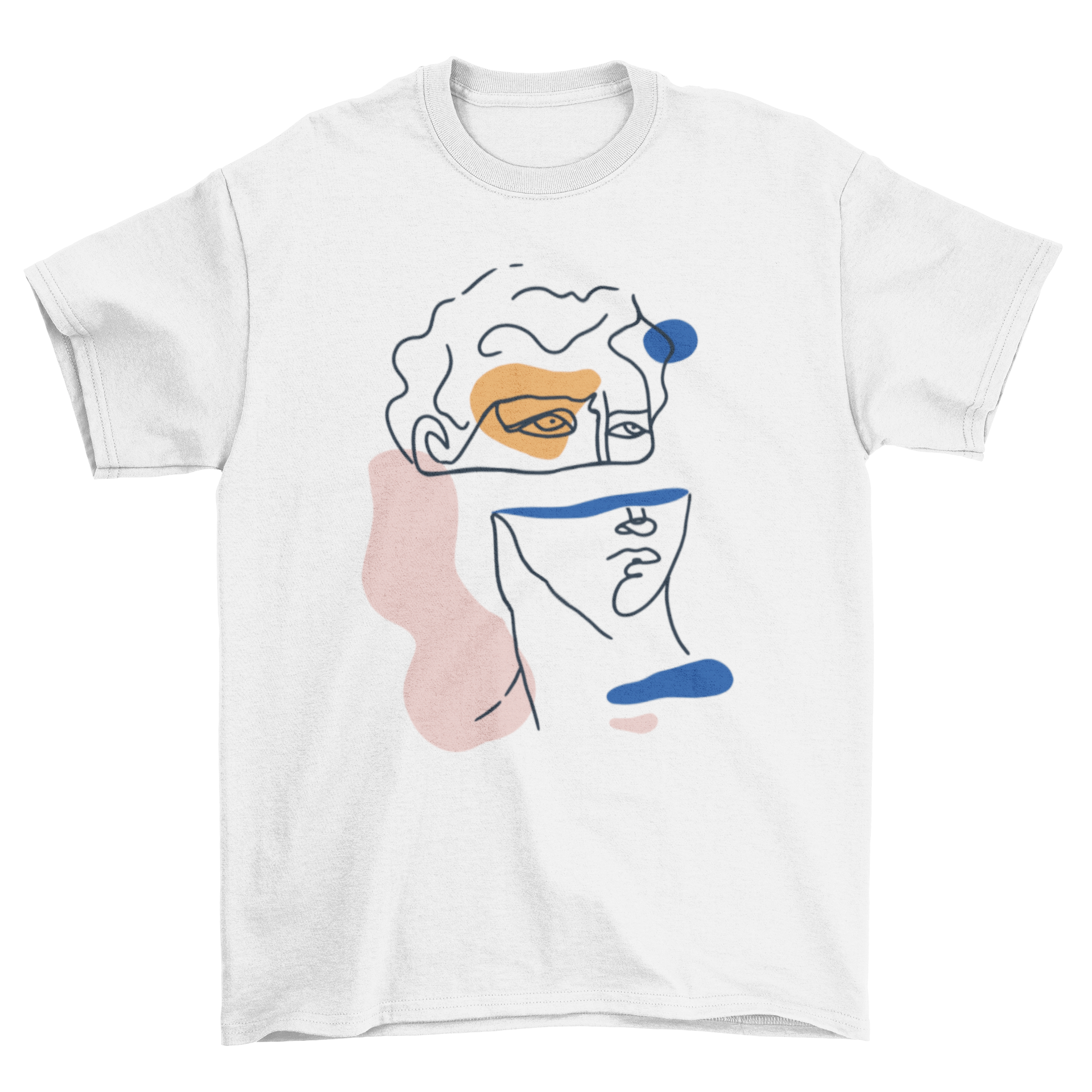 Abstract David Head T-shirt featuring a modern artistic design of the iconic David head.