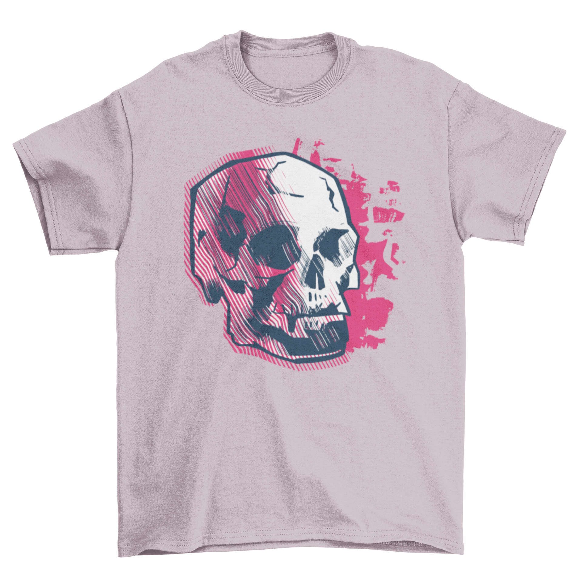 Abstract skull t-shirt featuring a unique artistic skull illustration on a soft cotton fabric.
