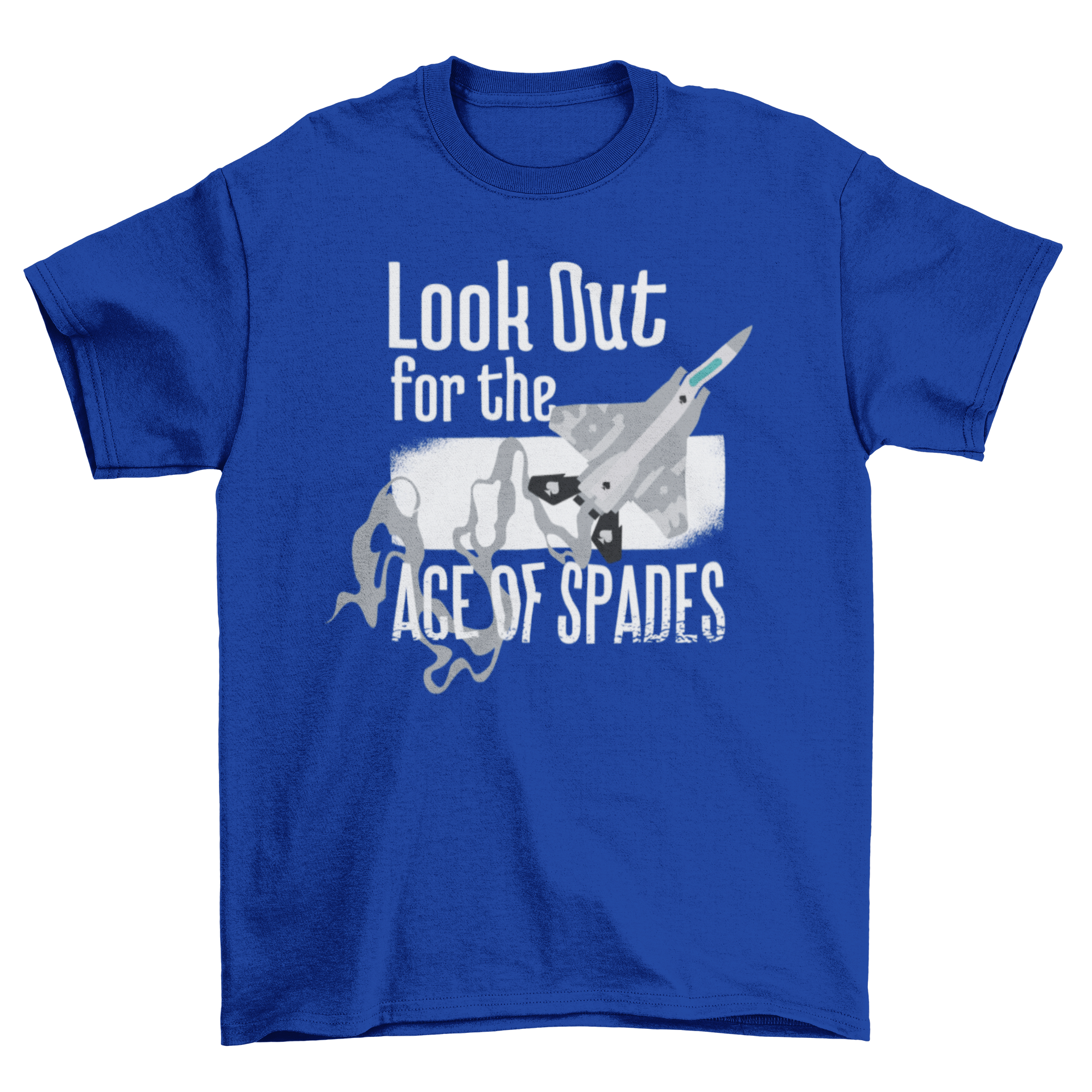 Ace of Spades Aviator Quote T-shirt featuring a jet fighter design and motivational quote.
